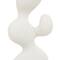 18" White Polystone Abstract Curved Shaped Sculpture Décor